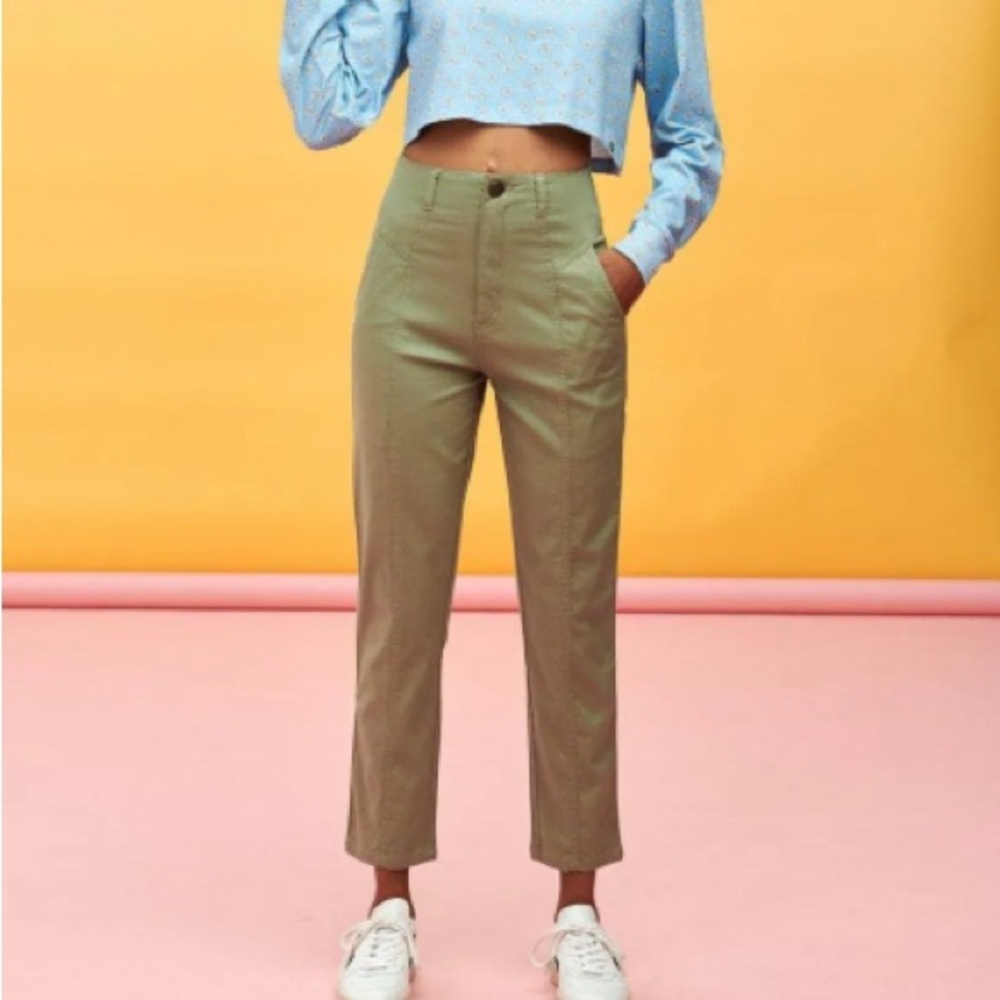 Lucy & Yak Green Camden Trousers